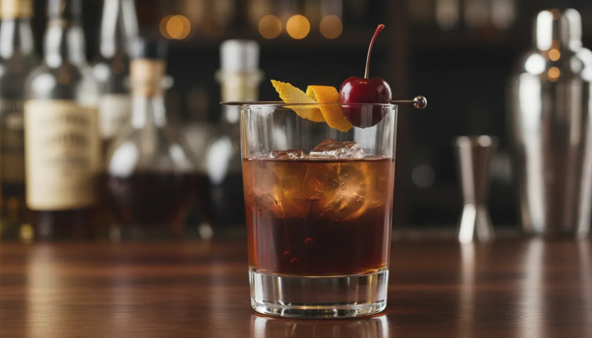 Rich Cherry-Infused Manhattan