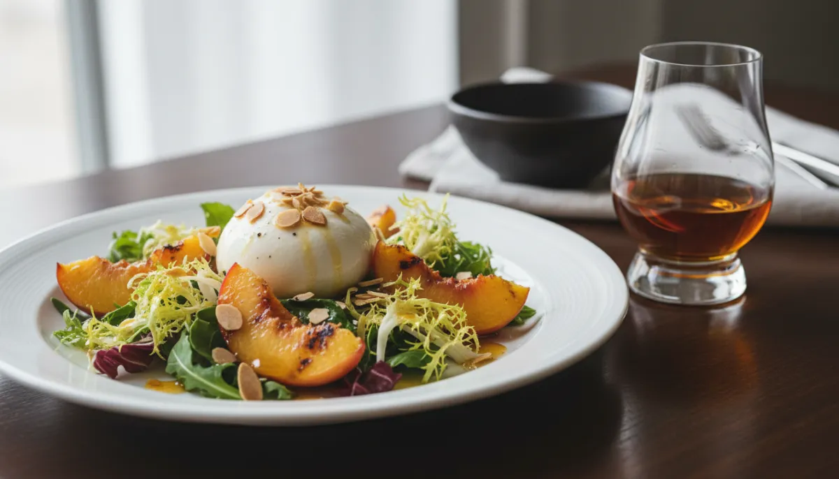 Whisky Grilled Peach Salad