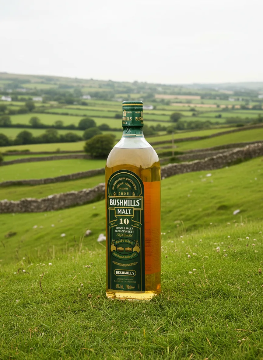 Bushmills 10 Years with Hip Flask