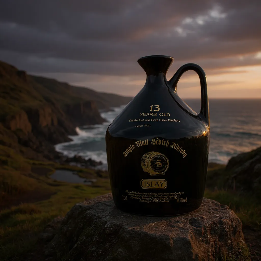 Port Ellen 13 Years 13 YEARS OLD SIGNATORY VINTAGE CERAMIC JUG